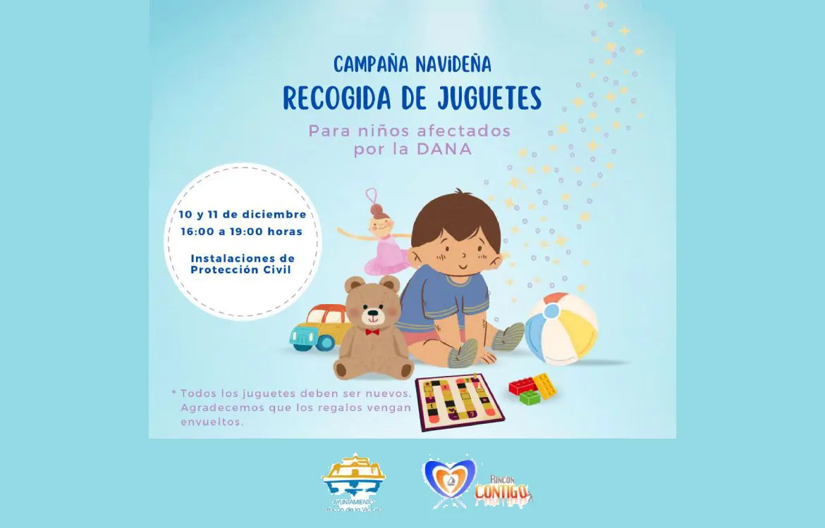 Rincón de la Victoria realizará una campaña de recogida de juguetes para niños y niñas de familias afectadas por la DANA