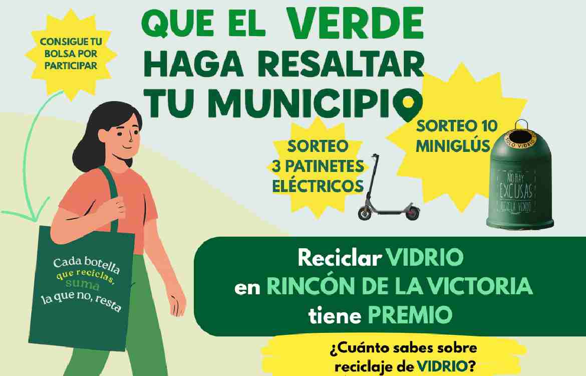 Rincón de la Victoria se suma a la campaña de sensibilización para fomentar el reciclaje de envases de vidrio impulsada por Ecovidrio y el Consorcio Provincial de Residuos de Málaga