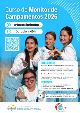 Rincón de la Victoria abre el plazo de inscripción para el curso de Monitor de Campamentos